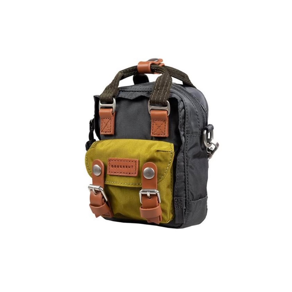 Men’s Two-Tone Olive & Charcoal Mini Crossbody Bag